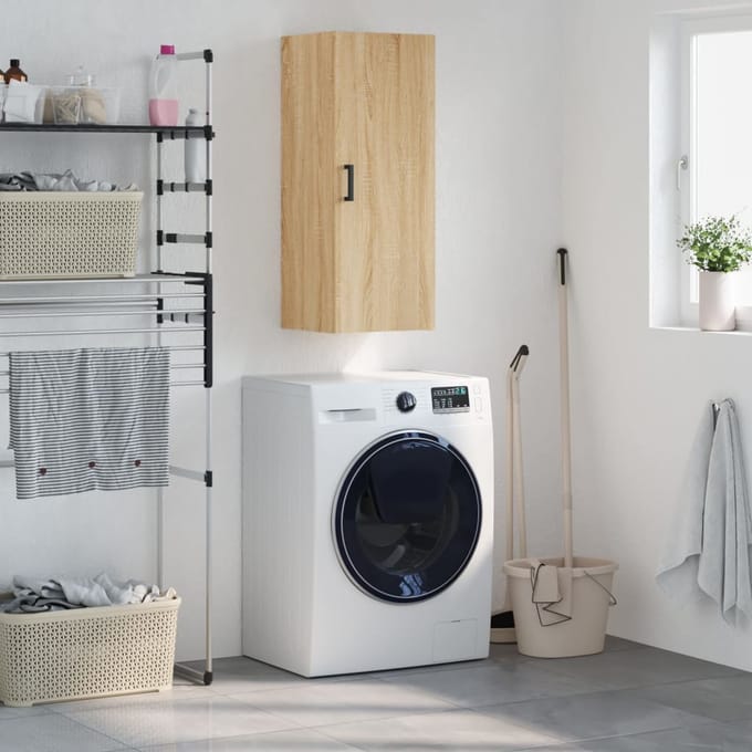 vidaXL - Bovenkast - 34,5x34x90 - cm - sonoma - eikenkleurig