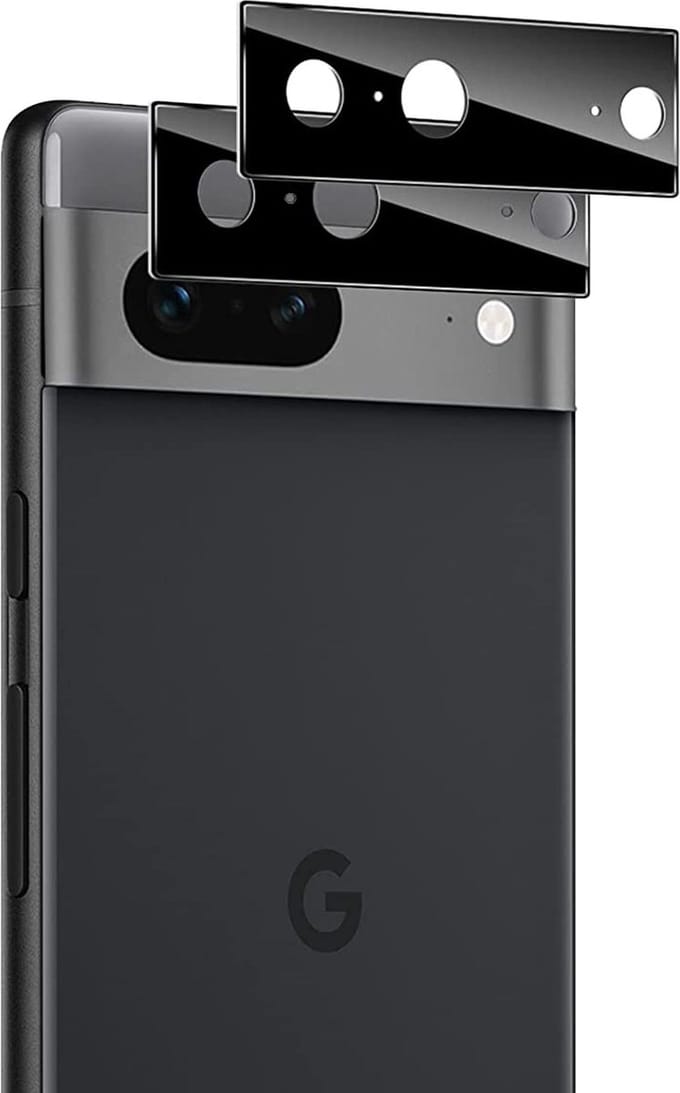 Camera Protector voor Google Pixel 7 - 2 stuks van glas Zwart glazen