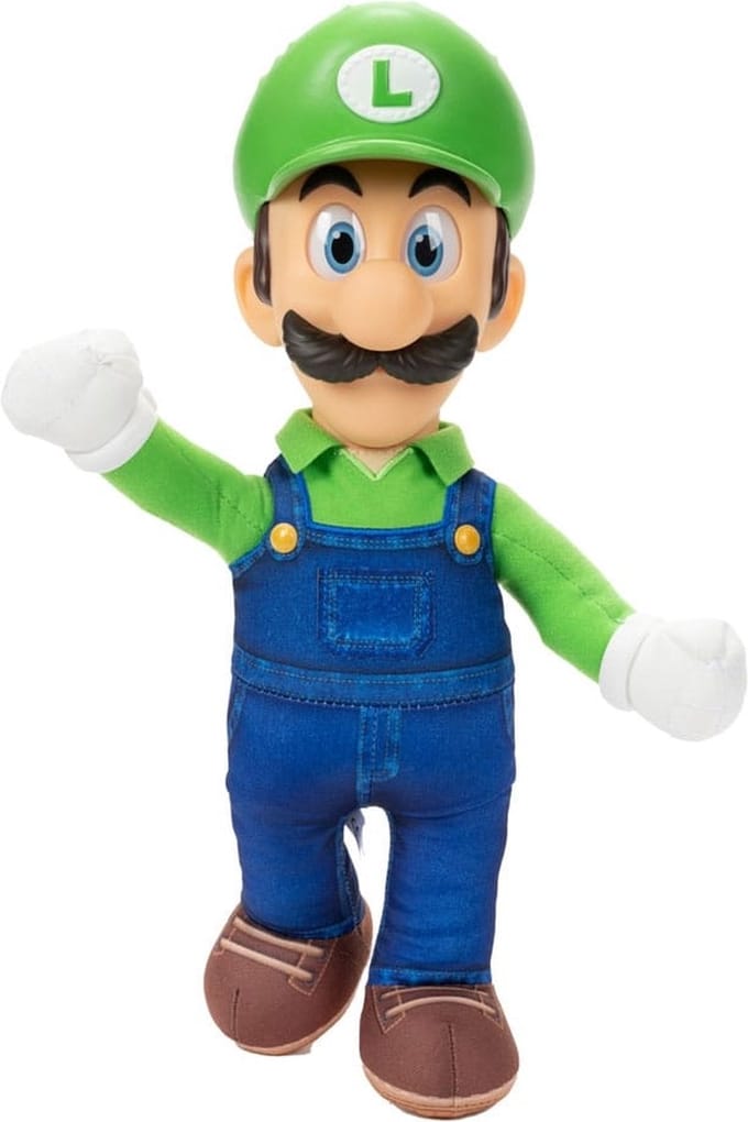 Super Mario Bros Mario Movie Roto Plush Luigi 38cm Bekende knuffels