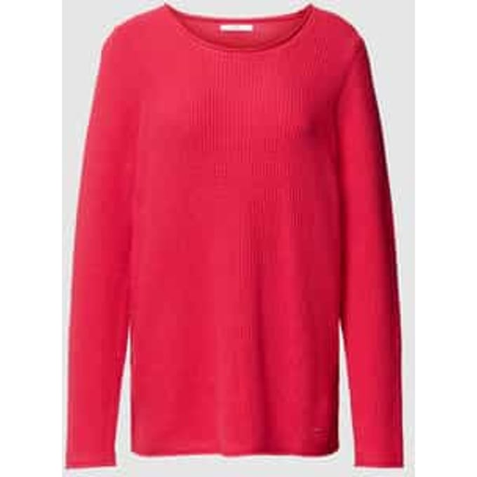 Gebreide pullover met labeldetail, model 'STYLE.LESLEY'