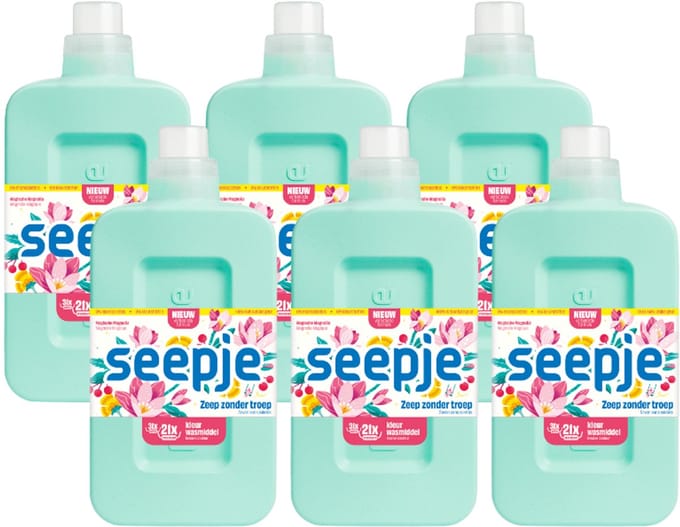 Seepje Wasmiddel Kleur - 126 wasbeurten - 6 x 945ML - Voordeelverpakking