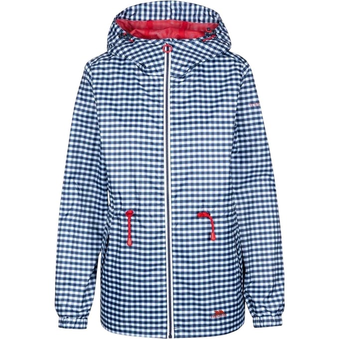 Trespass Niggle-regenjas met gingham-patroon voor dames (Marine)