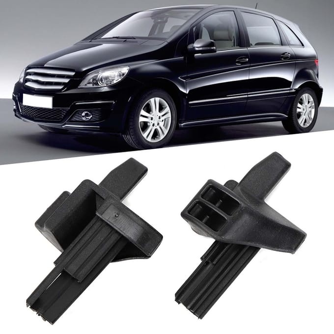 2 stuks Hoedenplankclip A16969302849051 Past voor W169 A-Klasse W245 B-Klasse black