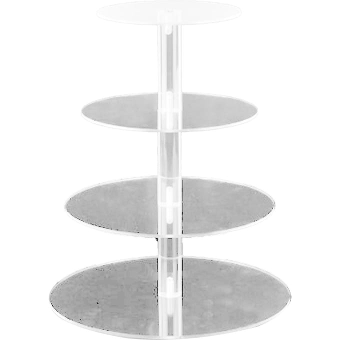 Cupcakestandaard Meerdere Ronde Lagen Transparant Acryl Hoge Stabiliteit Cupcaketoren voor Display gray