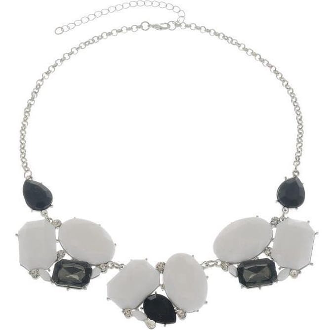 Behave - Statement ketting dames - Stenen in verschillende grootte - 45 cm