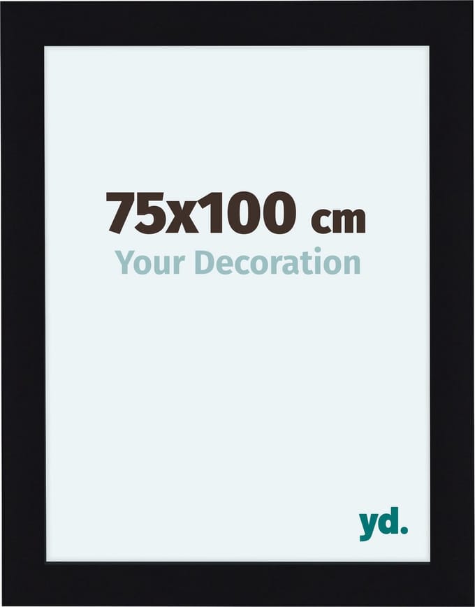 Your Decoration - Fotolijst 75x100 cm - MDF - Zwart Hoogglans - Como