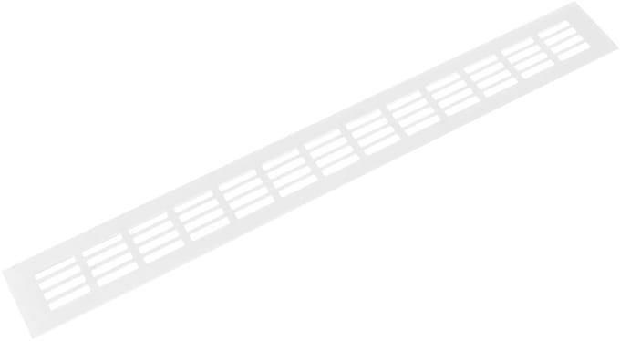 Aluminium Plintrooster - 500x60mm - Wit - Inbouwrooster - Ventilatierooster