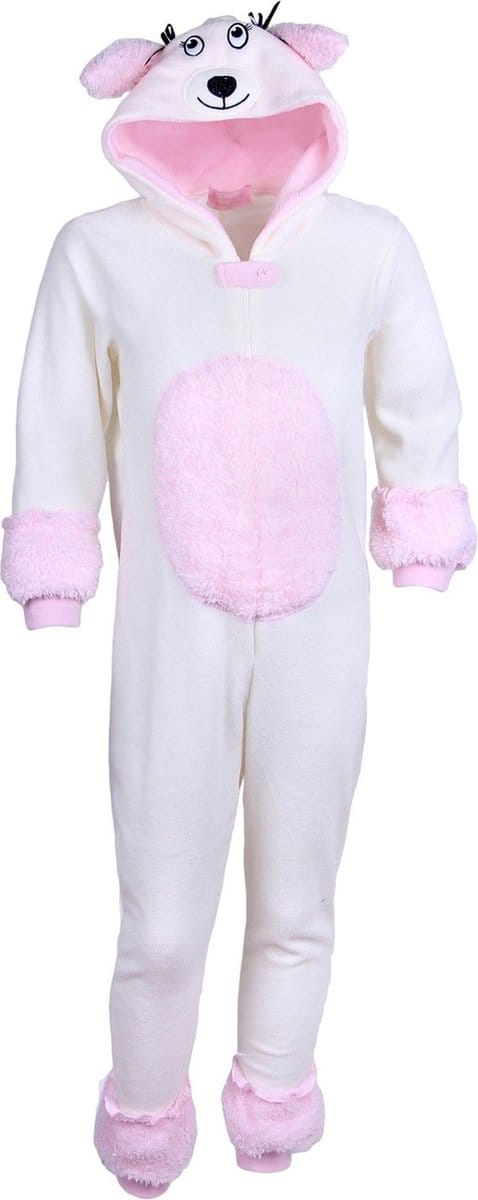 Meisjespyjama onesie Poedel, warm met capuchon