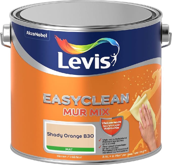 Levis - Easyclean Mur Mat Mix - Shady Orange B30 - Mengverf - 2,5 L