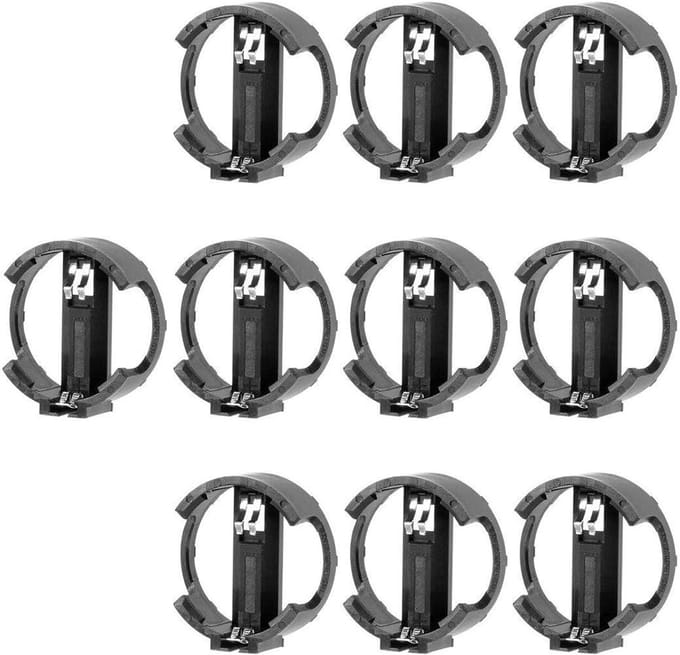 Knoopcel Batterijhouder - CR2032 Houder - DIY Projecten - PCB Montage - 10 Stuks - Zwart