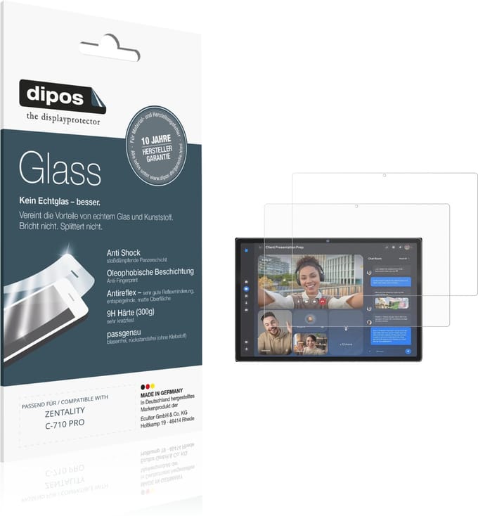 dipos – 2x Matte Pantserfolie geschikt voor ZENTALITY C-710 PRO | 9H Screenprotector