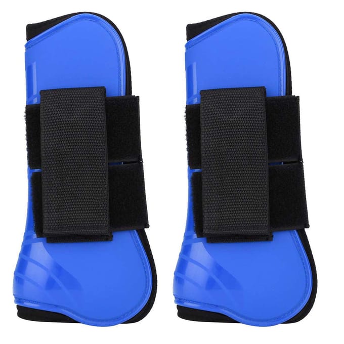 1 paar paardenspringbeenbeschermers ondersteunende wikkel ruiteruitrusting(Blauw) blue