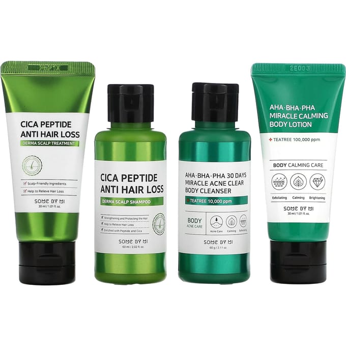 SOME BY MI, Miracle Hair & Body Starter Kit, 4-piece kit blue
