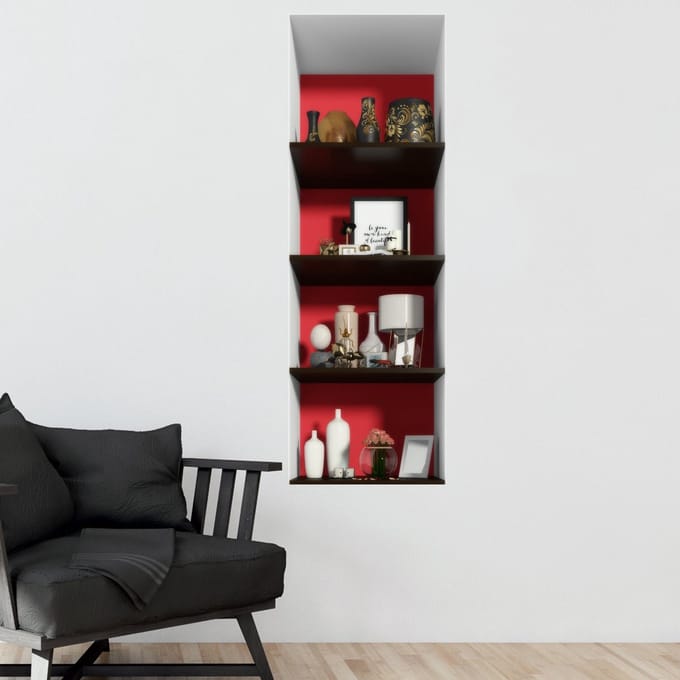 Sticker met 3D-effect, 4 designplanken, 40 x 120 cm