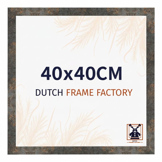 Fotolijst 40x40 cm - MDF - Geoxideerd Metaal - Benno