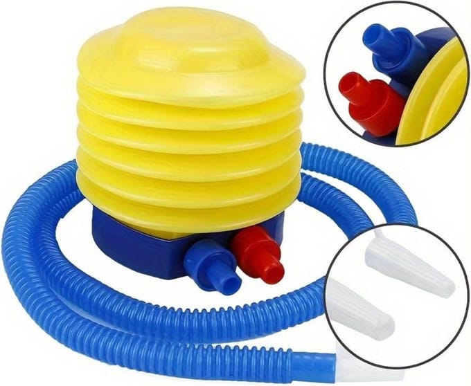 Livano Luchtbedpomp - OpblaaspompLucht Pomp - Luchtpomp - Camping Pomp - Mini - Geel