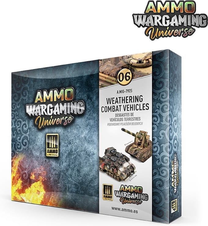 AMMO by Mig Jimenez Modelbouwdecoratie - MIG 7925 Wargaming Universe 06 - Weathering Combat Vehicles Effecten set