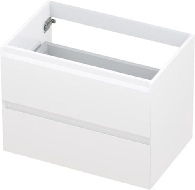INK - Onderkast 2 Laden Greeploos Gelakt - 700x450x520 Mm - Hoogglans Wit