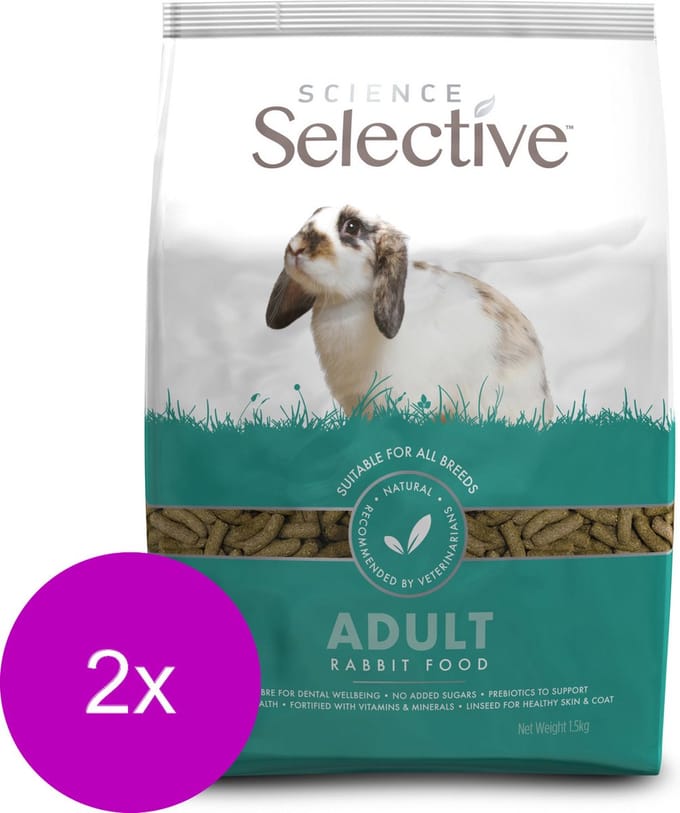 Supreme Selective Konijn - 2 St à 1,5 kg - Konijnenvoer