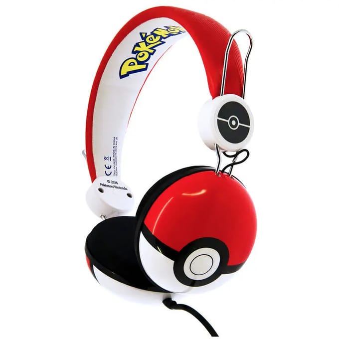 Pokémon - Pokéball - kinderkoptelefoon met volumebegrenzing - verstelbaar - comfortabel