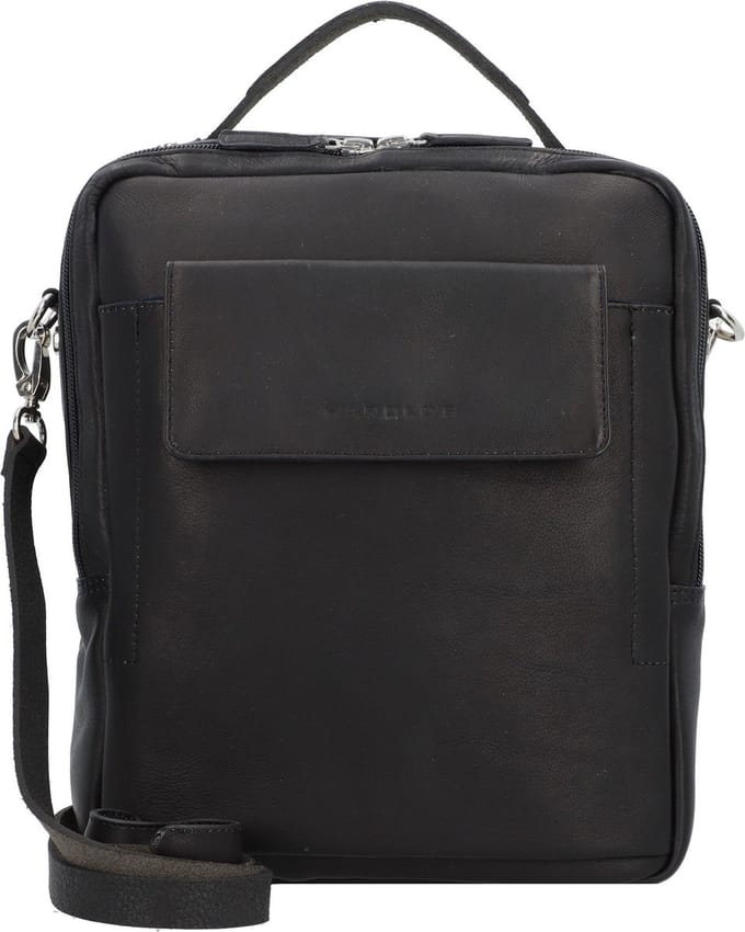 HAROLD'S Leren Schoudertas Country Crossbag Handle Black Zwart