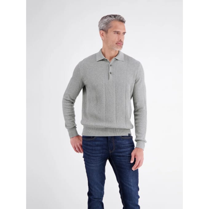 Lerros - Heren Polo - 2685230 - 259 Platinum Grey Melange