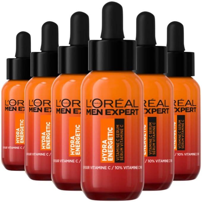 L'Oréal Men Expert Hydra Energetic Vitamin C Serum - 6 x 30 ml - Voordeelverpakking