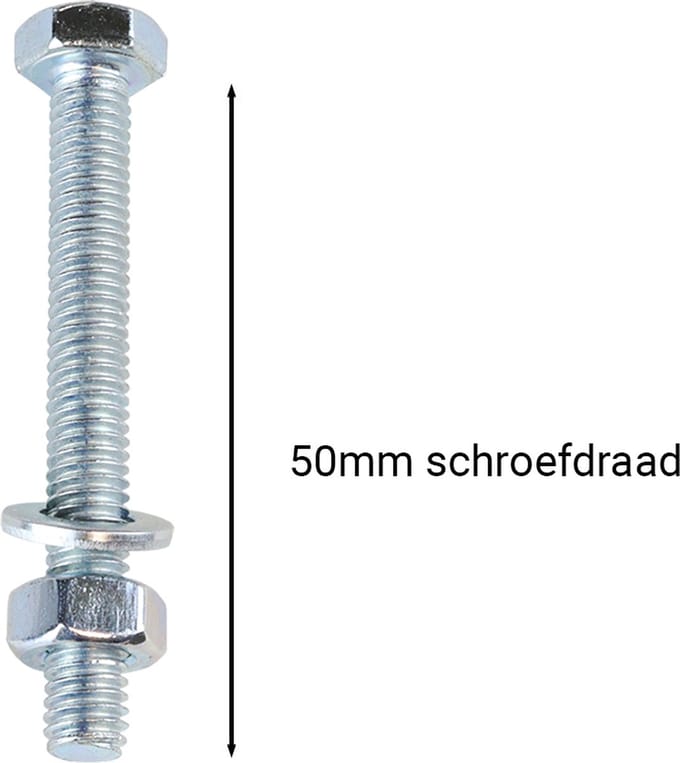 Wovar Tapbouten Verzinkt M6 x 50 mm | 200 stuks