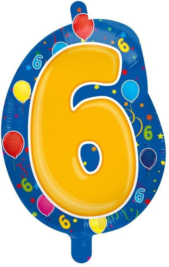 Folat - Folieballon - Shape - 6 - Zonder vulling - 56cm
