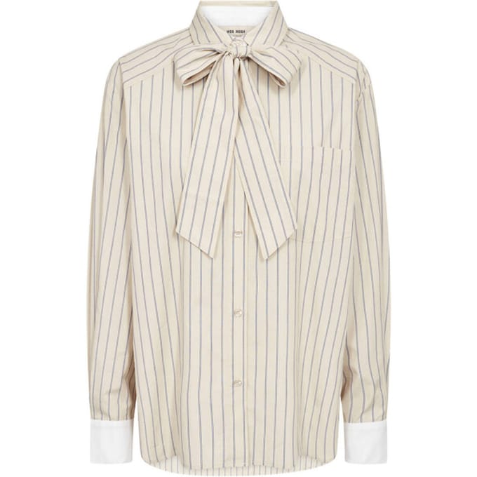 relaxed fit overhemdblouse van puur katoen model 'Keeva'