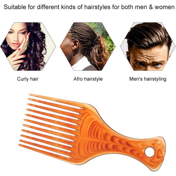 Plastic Haarkam Inzet Afro Haar Pick Kam Haar Haarverzorging Styling Tool black