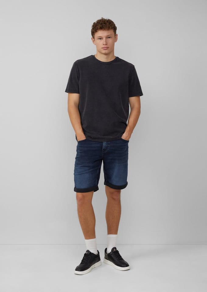 Short van denim met een normale taille klassieke pasvorm QS John