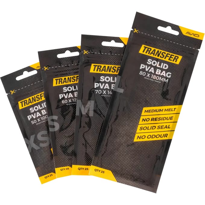 Avid Carp Transfer Solid PVA Bags (25 pcs) - Maat : Medium (70x140mm)