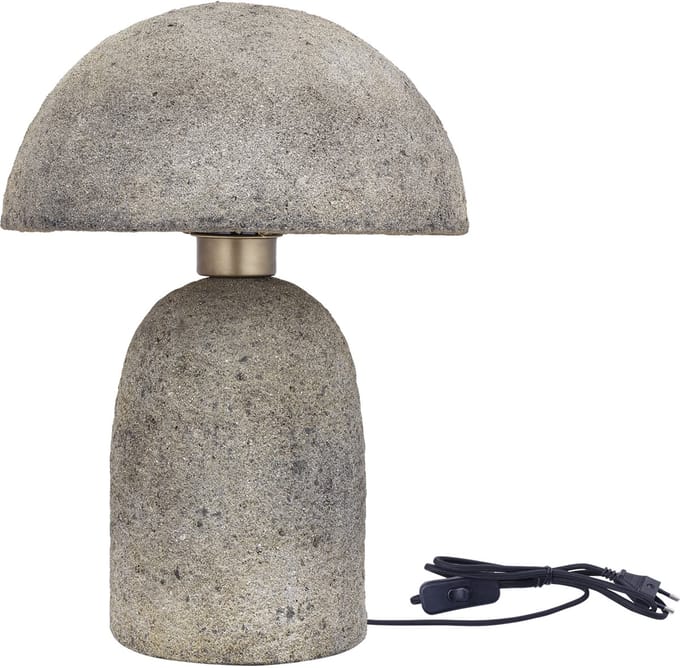 PTMD Calleb Gold Paper Machee Table Lamp W Round Cap S