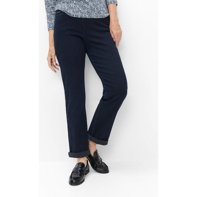 Raphaela by Brax Dames Jeans  Style CARINA DARK BLUE, denim donkerblauw, maat 40