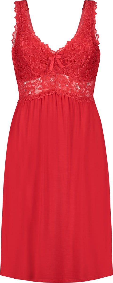 Hunkemoller Nora Lace Vrouwen Neglige - Tango red – Maat XS