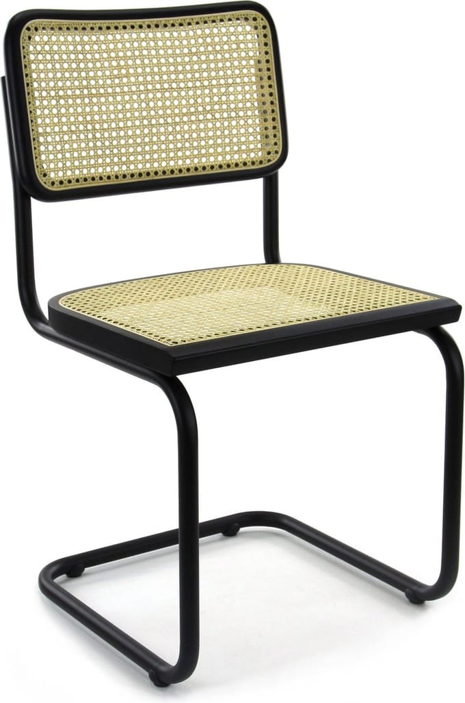 Workliving Bas Eetkamerstoel - Rotan Design Zwart