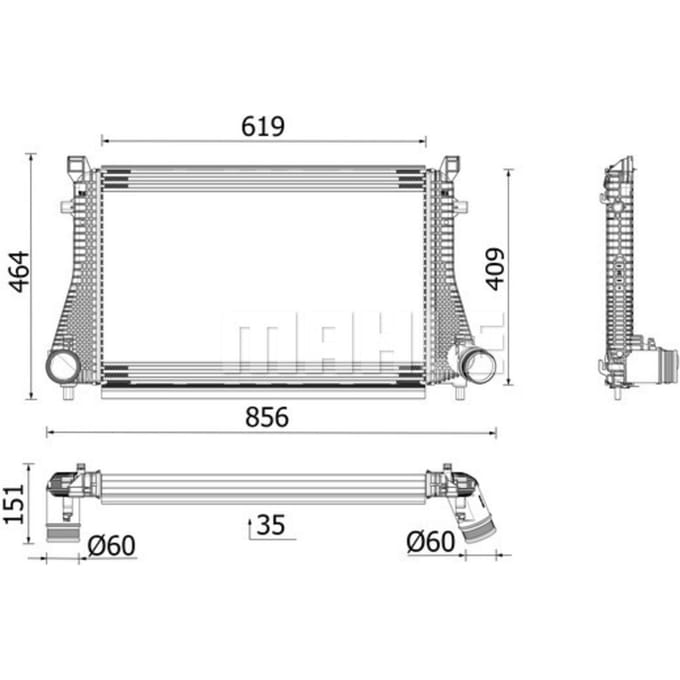 InlaatluchtRadiator MAHLE CI 667 000P