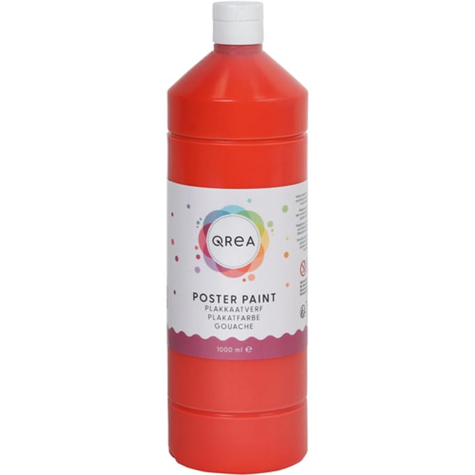 Plakkaatverf Qrea lichtrood 1000ml