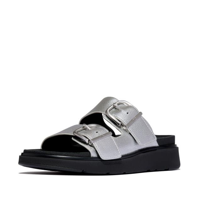 Hakken met gesp van fijn leer dames FitFlop Gen-FF Buckle Tumbled