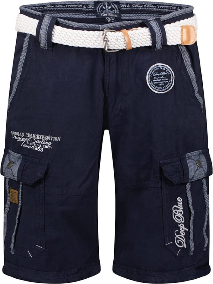 Canadian Peak Heren Bermuda Met Riem Pailletteak Navy - L