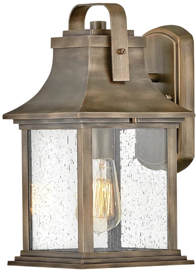 Hinkley LED Wand Buitenlamp Grant | 1X E27 Max 60W | IP44 | Dimbaar | Burnished Bronze