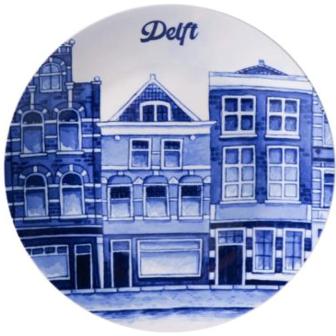 Heinen delfts blauw ontbijtbord delft set van 2