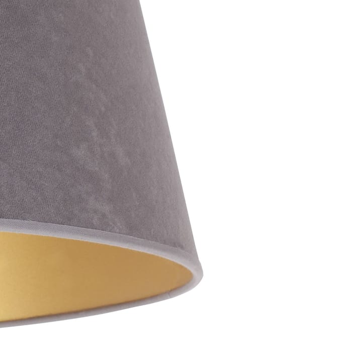Duolla Lampenkap Cone hoogte 18 cm, grijs/goud