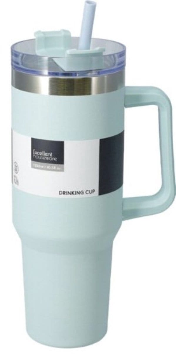 Home & Styling Thermo Drinkbeker 1,2L - Roestvrij - Lichtgroen