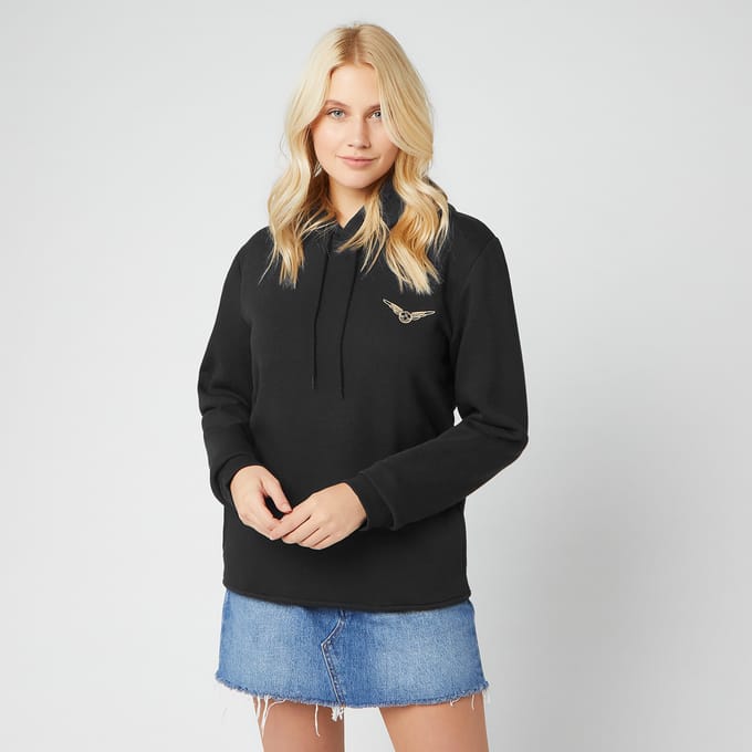 Harry Potter Golden Snitch Unisex Embroidered Hoodie - Black - S