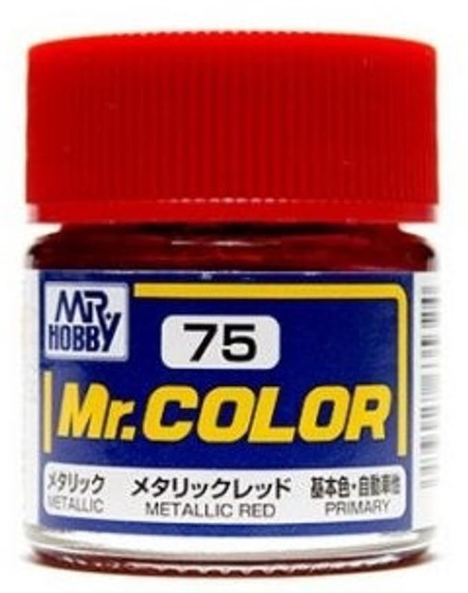 Gunze Mr. Hobby C-075 - Mr. Color 10 ml Metallic Red - Lacquer Modelbouwverf