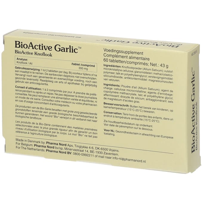 Pharma Nord BioActive Garlic | knoflook Hart & bloedvaten 60 Tabletten