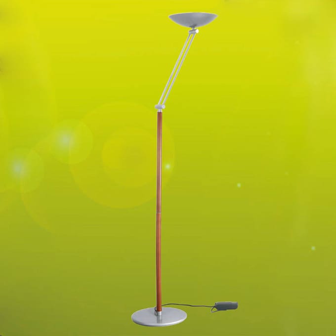 Aluminor LED uplighter Lib V, in hoogte verstelbaar, zilver