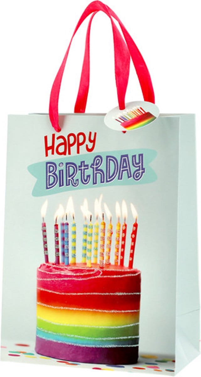 Cadeautas - Luxe Geschenktas - Cadeauzak - Geschenkzak - A5 - Happy Birthday